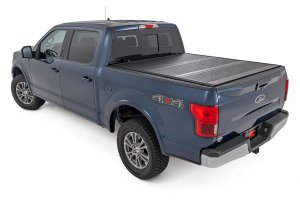 Ford F-150 Lightning Hard Low Profile Bed Cover - Rough Country - Tri-Fold - '22-'23